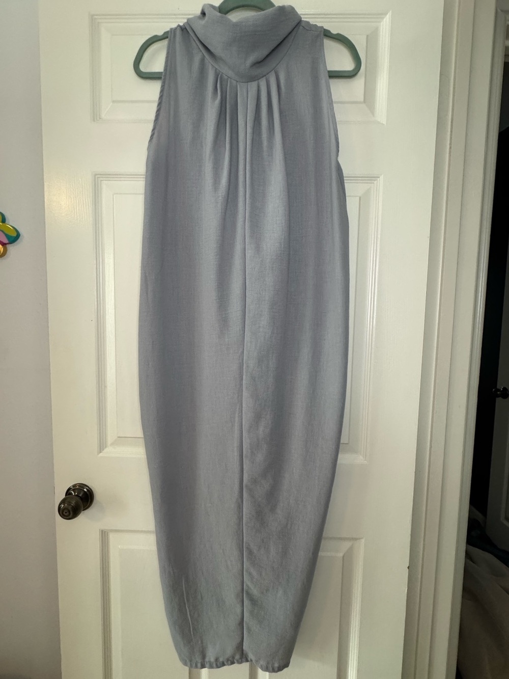 Zara Light Gray Open Back Maxi Dress